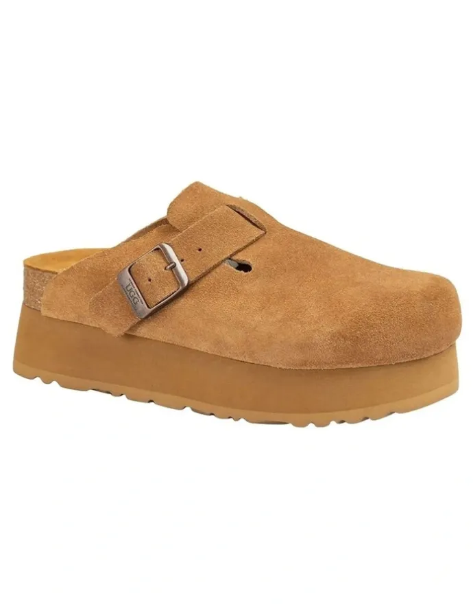 Ozwear Ugg Ugg Women Aussie Platform Soft Footbed Sandals in Tan