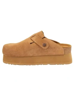 Ozwear Ugg Ugg Women Aussie Platform Soft Footbed Sandals in Tan