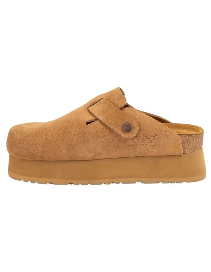 Ozwear Ugg Ugg Women Aussie Platform Soft Footbed Sandals in Tan