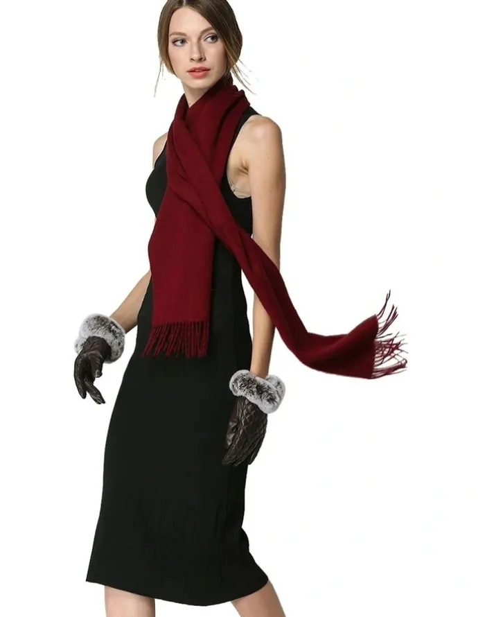 Ozwear Ugg Wool Scarf in Red
