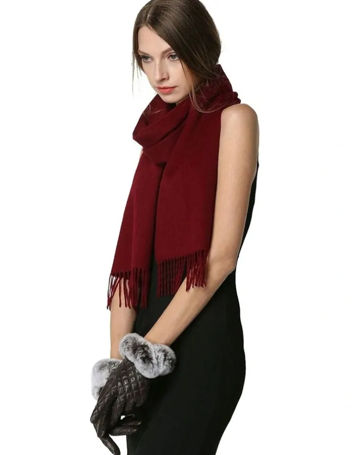 Ozwear Ugg Wool Scarf in Red