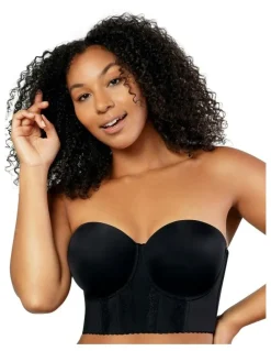 Parfait Elissa Seamless Padded Longline Strapless Bra in Black