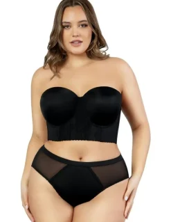 Parfait Elissa Seamless Padded Longline Strapless Bra in Black