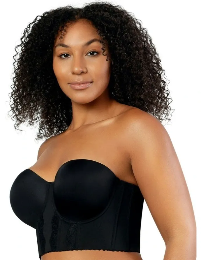 Parfait Elissa Seamless Padded Longline Strapless Bra in Black