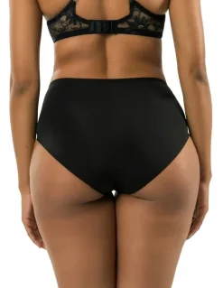 Parfait Luxlacy Smoothing High-Waist Lace Brief in Black