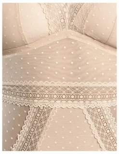 Parfait Mia Dot Wireless Thong Bodysuit in Cameo Rose