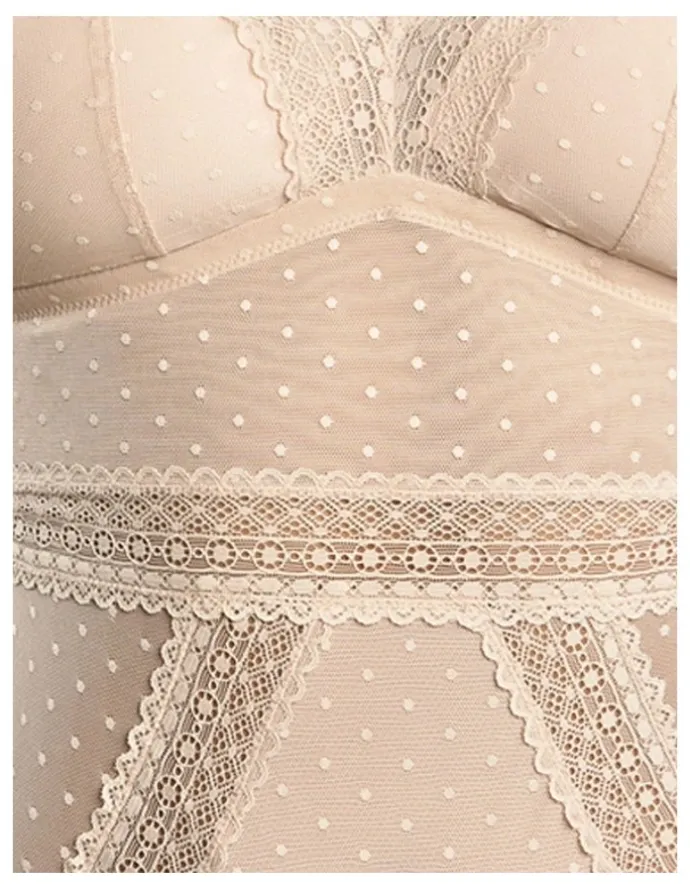 Parfait Mia Dot Wireless Thong Bodysuit in Cameo Rose