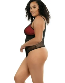 Parfait Mia Dot Wireless Thong Bodysuit in Black