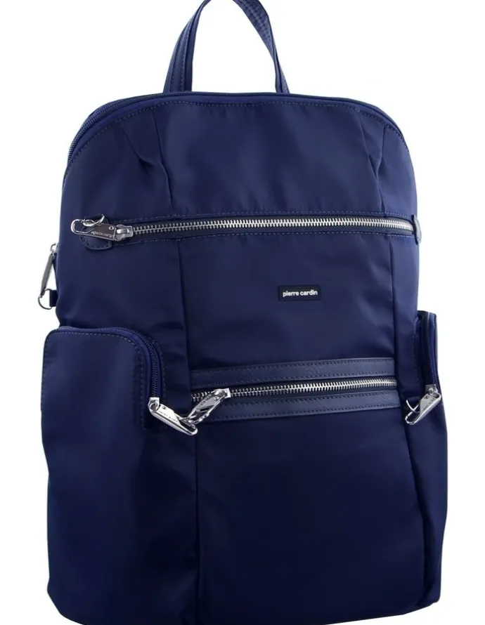 PIERRE CARDIN Anti-Theft Backpack Bag in Navy