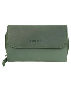 PIERRE CARDIN Bi-Fold Tab Wallet in Sage