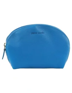 PIERRE CARDIN Leather Coin Purse in Aqua