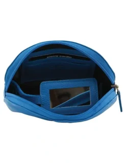 PIERRE CARDIN Leather Coin Purse in Aqua