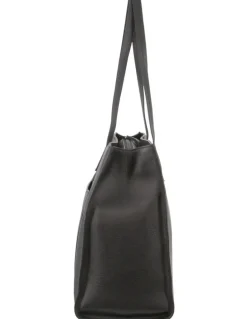 PIERRE CARDIN Leather Tote Bag in Black
