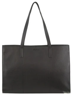 PIERRE CARDIN Leather Tote Bag in Black