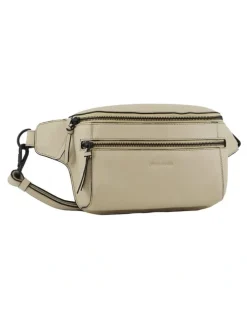 PIERRE CARDIN Leather 3-Way Sling Bag in Cement