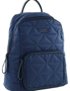 PIERRE CARDIN Nylon Geometric Backpack in Navy