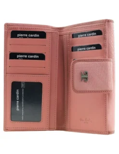 PIERRE CARDIN Pierre Cardin Genuine Leather Bi-Fold Wallet in Pink
