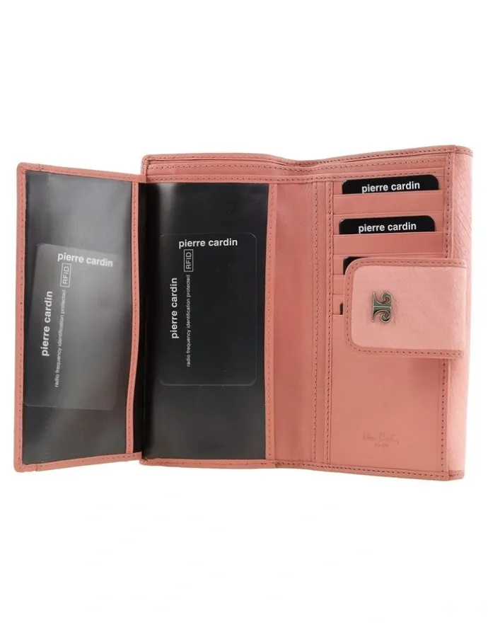 PIERRE CARDIN Pierre Cardin Genuine Leather Bi-Fold Wallet in Pink