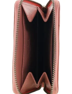 PIERRE CARDIN Pierre Cardin Genuine Leather Ziparound Wallet in Pink