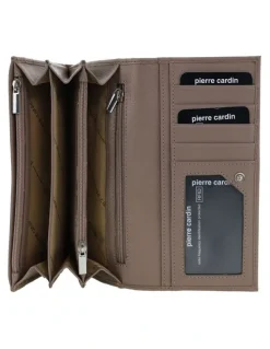 PIERRE CARDIN Pierre Cardin Genuine Leather Wallet in Taupe