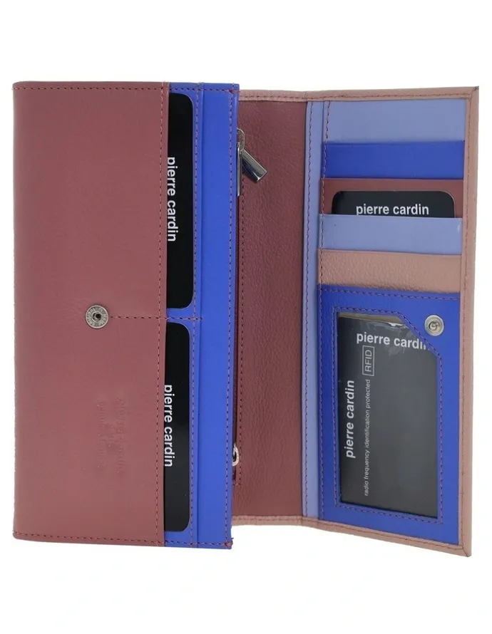 PIERRE CARDIN Pierre Cardin MultiColour Leather Ladies Wallet in Cherry