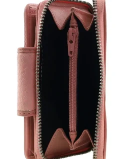 PIERRE CARDIN Pierre Cardin Genuine Leather Bi-Fold Wallet with Zip Coin Section in Pink
