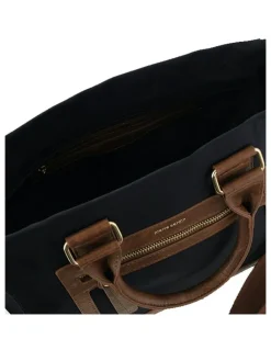 PIERRE CARDIN RFID Anti-Theft Nylon Mini Tote with Crossbody in Black
