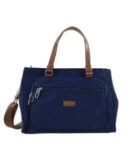 PIERRE CARDIN RFID Anti-Theft Nylon Mini Tote with Crossbody in Navy