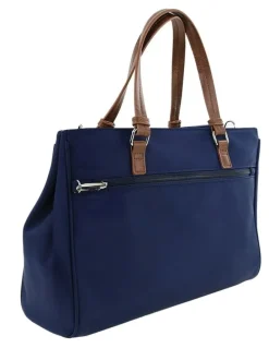 PIERRE CARDIN RFID Anti-Theft Nylon Mini Tote with Crossbody in Navy