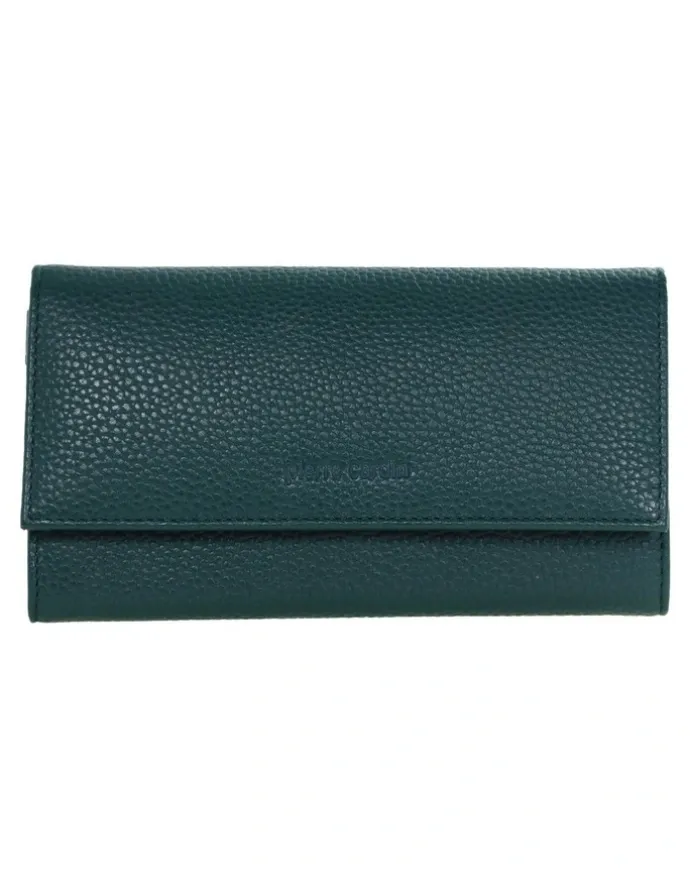 PIERRE CARDIN Rustic Leather Wallet in Green