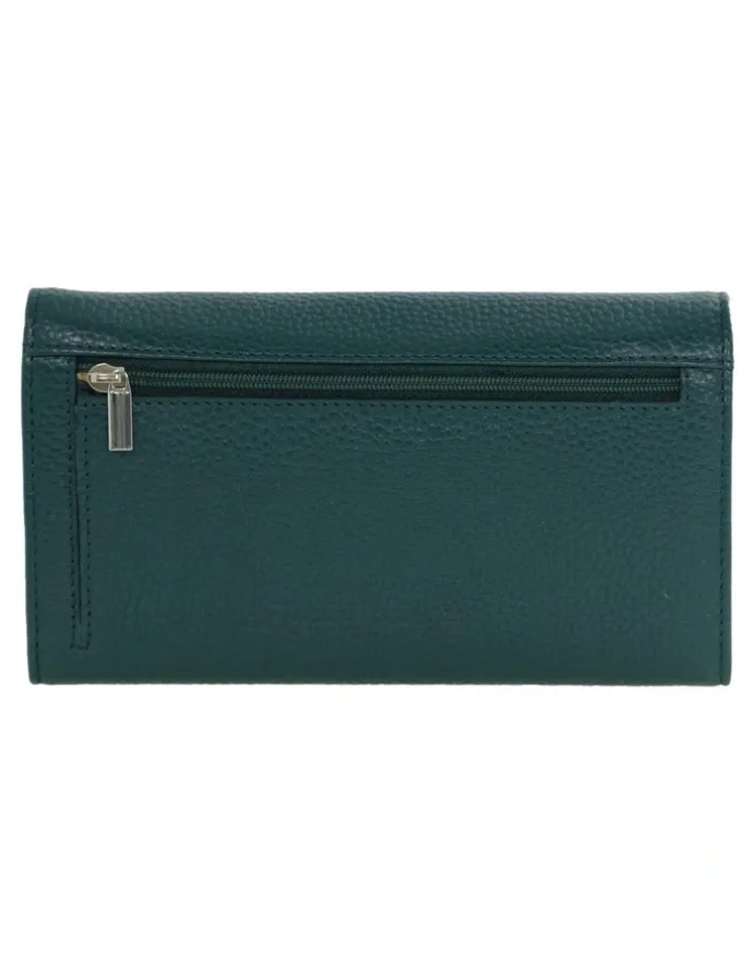 PIERRE CARDIN Rustic Leather Wallet in Green