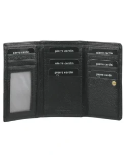 PIERRE CARDIN Tri-Fold Wallet Small in Black