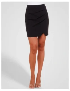 Pilgrim Denise Wrap Mini Skirt in Black