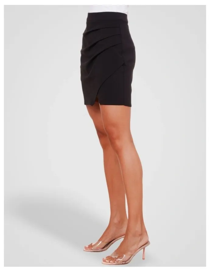 Pilgrim Denise Wrap Mini Skirt in Black