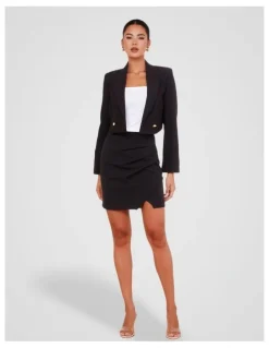 Pilgrim Denise Wrap Mini Skirt in Black