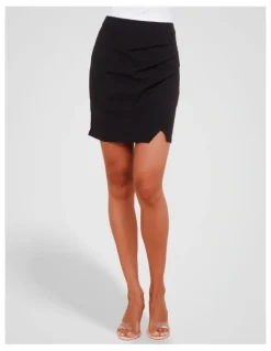 Pilgrim Denise Wrap Mini Skirt in Black