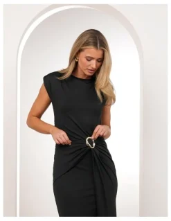 Pilgrim Benny High Neck Draped Gown