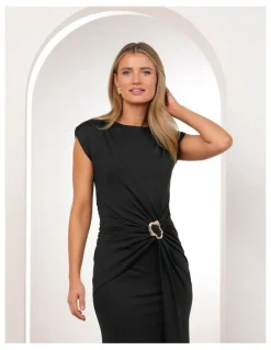 Pilgrim Benny High Neck Draped Gown