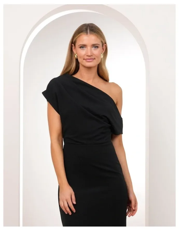 Pilgrim Joquil Off Shoulder Midi Dress
