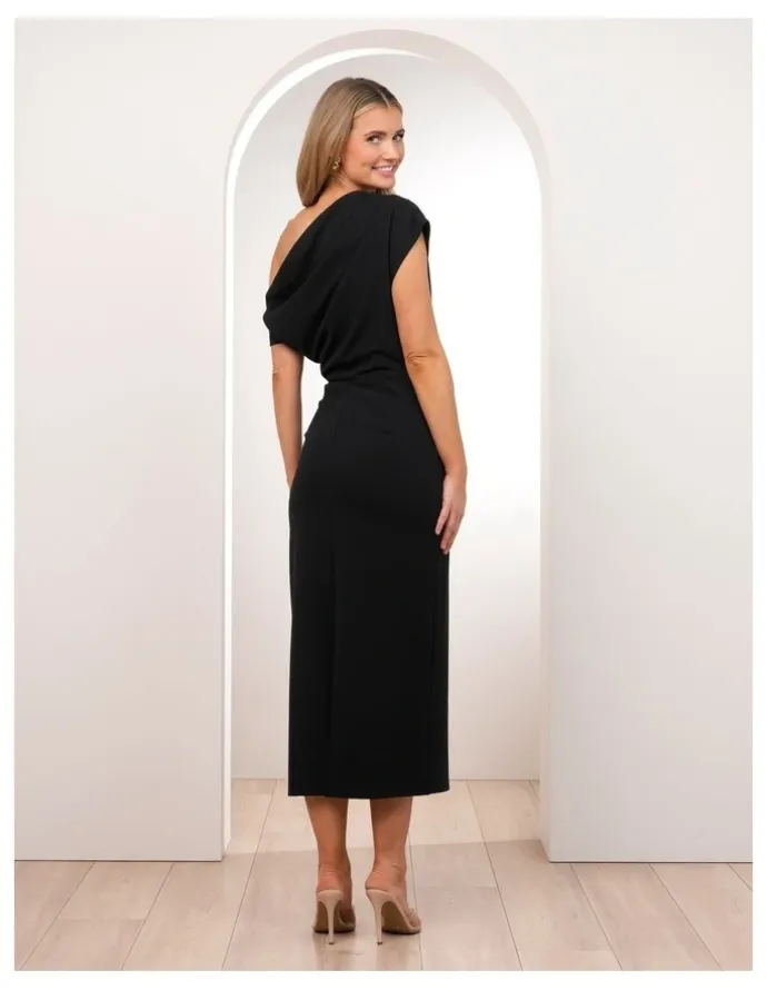 Pilgrim Joquil Off Shoulder Midi Dress