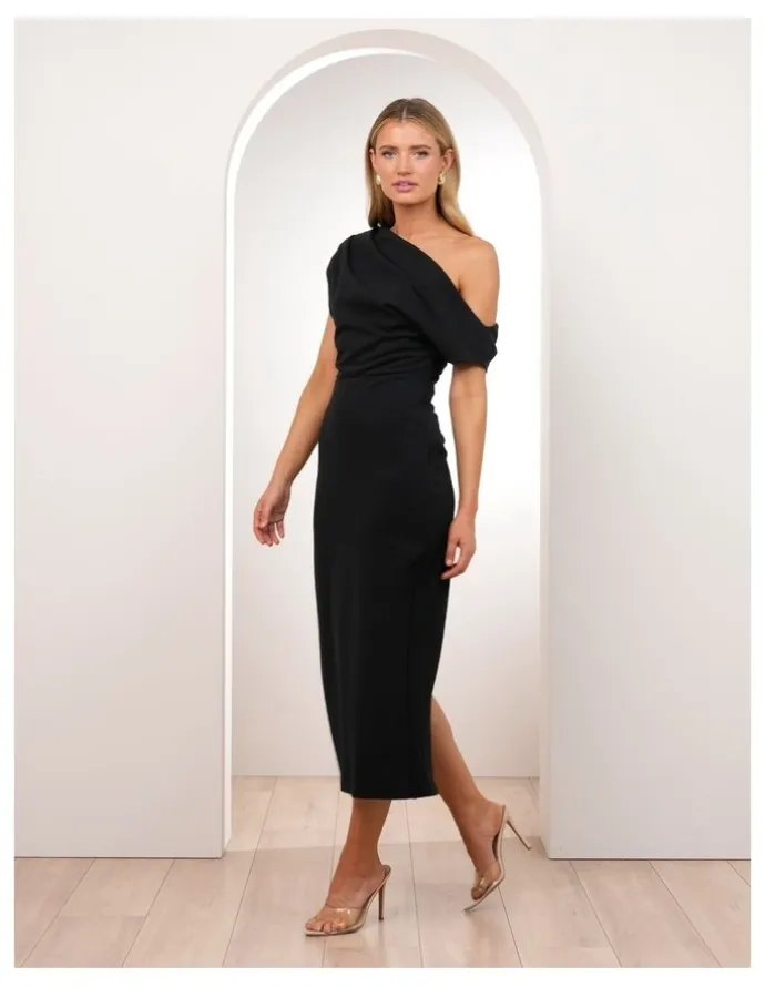 Pilgrim Joquil Off Shoulder Midi Dress