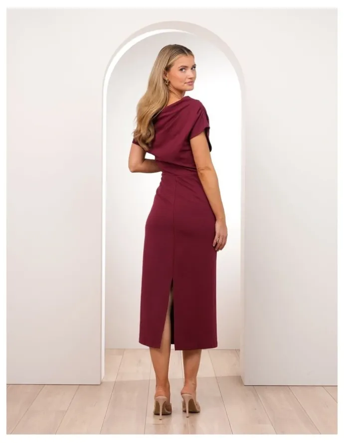 Pilgrim Joquil Off Shoulder Midi Dress
