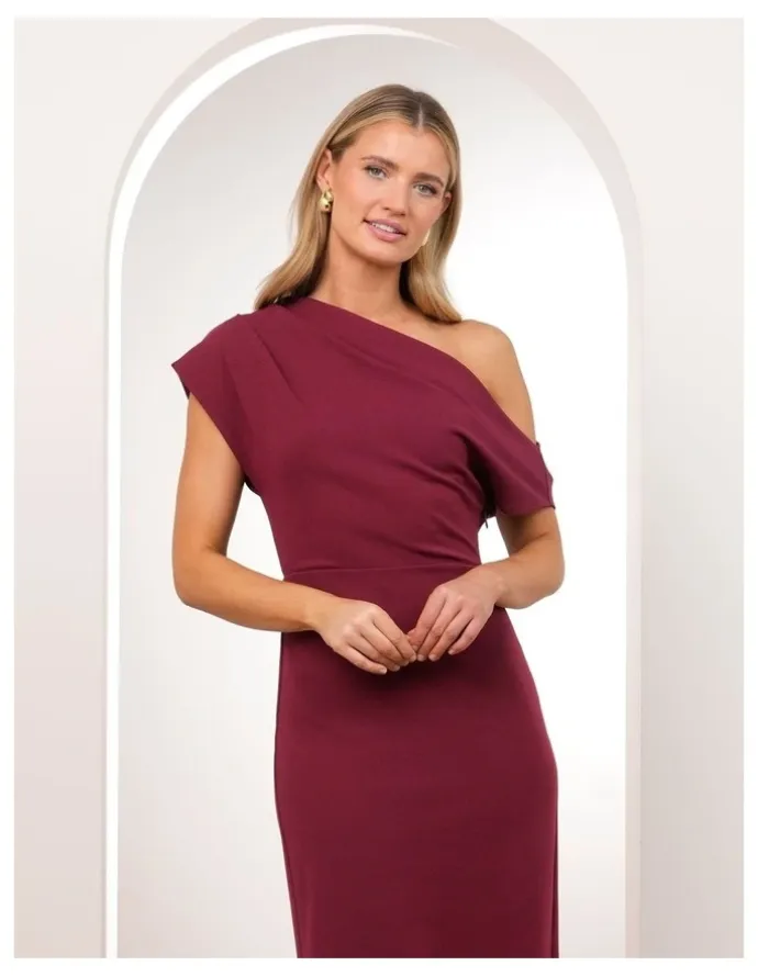 Pilgrim Joquil Off Shoulder Midi Dress