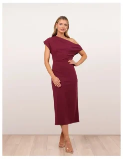 Pilgrim Joquil Off Shoulder Midi Dress
