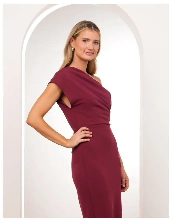 Pilgrim Joquil Off Shoulder Midi Dress