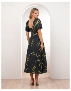 Pilgrim Quoko Puff Sleeve Midi Dress