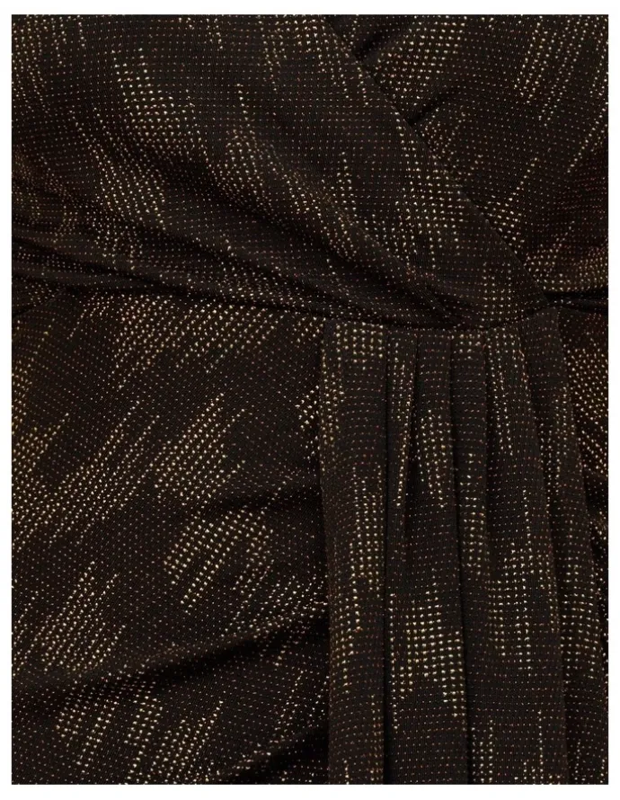 Pilgrim Taylor Sleeveless Mini Dress in Black and Gold