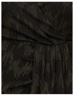 Pilgrim Taylor Sleeveless Mini Dress in Black and Gold