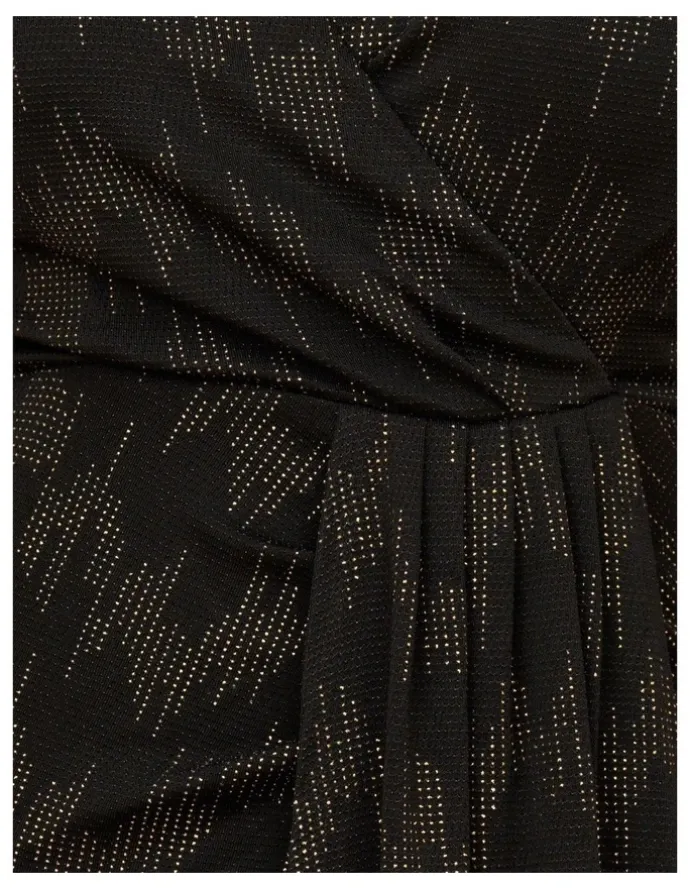 Pilgrim Taylor Sleeveless Mini Dress in Black and Gold