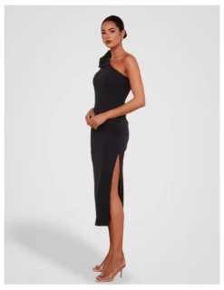 Pilgrim Warren One Shoulder Maxi in Black